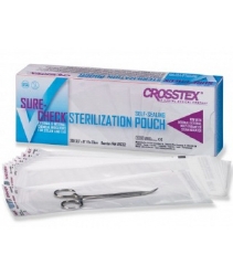 Pouches Sterilization Self Seal Sure-Check® Ethylene Oxide (EO) Gas / Steam 3-1/2 X 22 Inch Self Seal Paper  (100/BX 5BX/CS) by Crosstex International  ID SCL3222